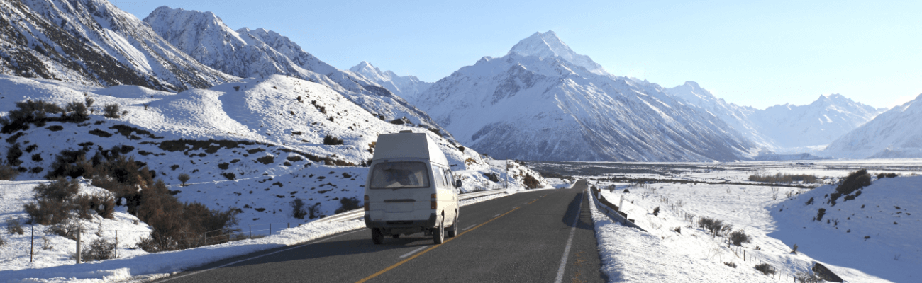 Motorhome in winter